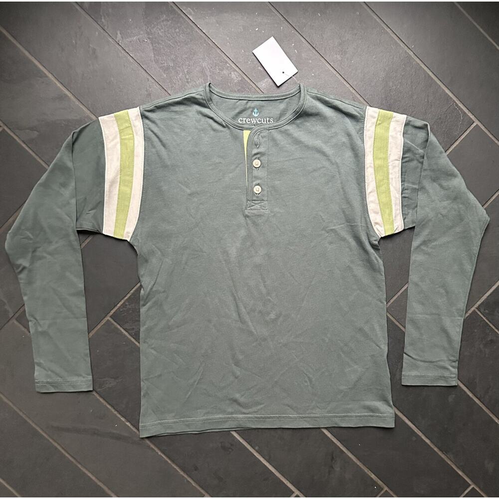 NWT Crewcuts Long Sleeve Henley Shirt size 8-9
